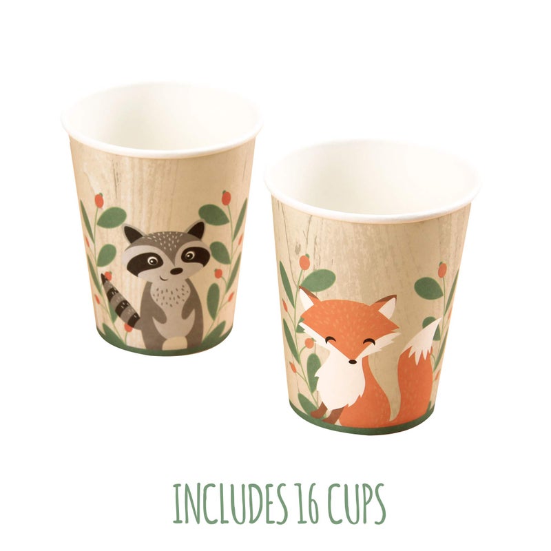 Pop Fizz Designs Woodland Creatures Party Pack | Plates, Napkins, Cups, Silverware, and Cupcake Wrappers - Image 3